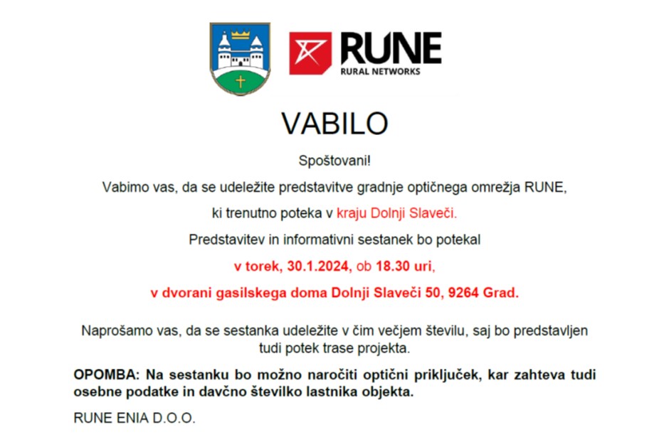 VABILO - RUNE DOL.SLAVEČI